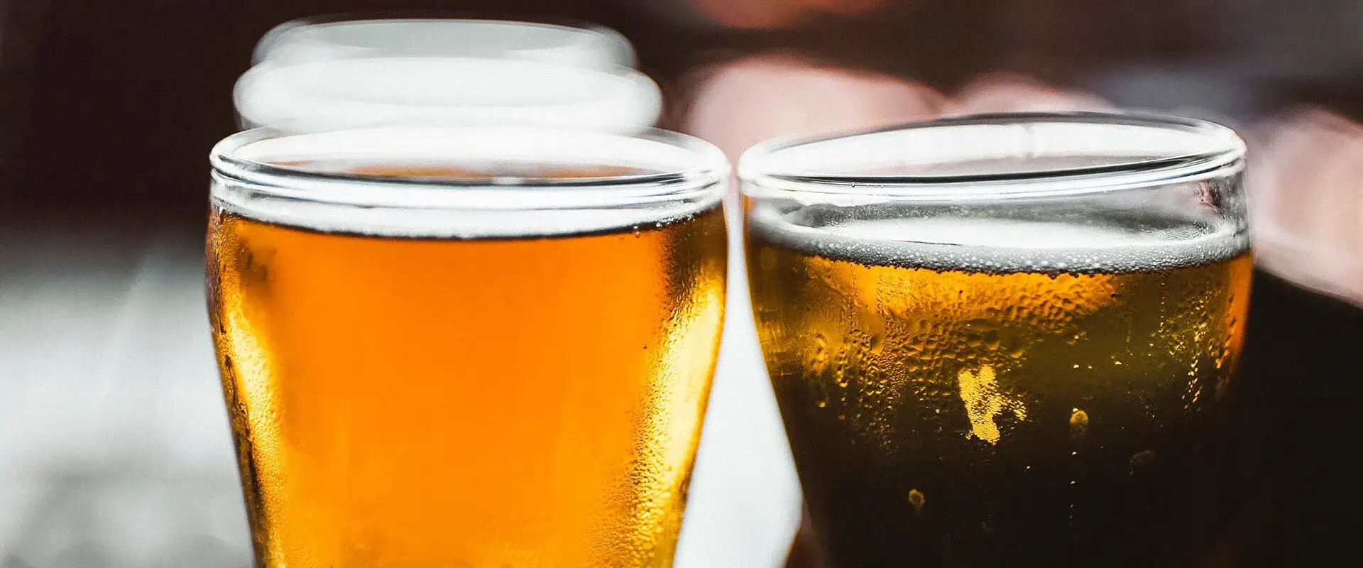 Two glasses of beer