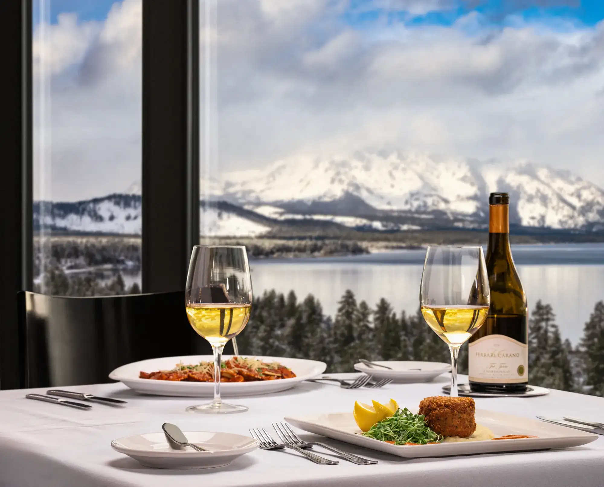 Sage Room window view with Lake Tahoe
