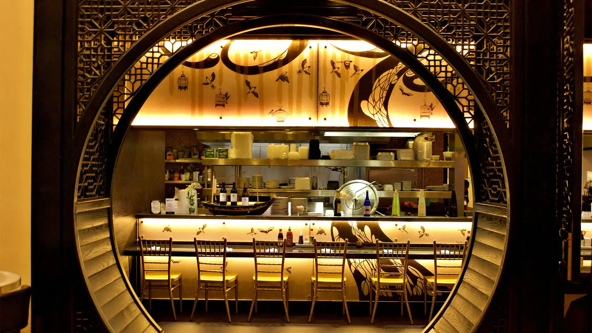 Entrance to Fu Noodle House in the Oriole Palace high-limit gaming area.