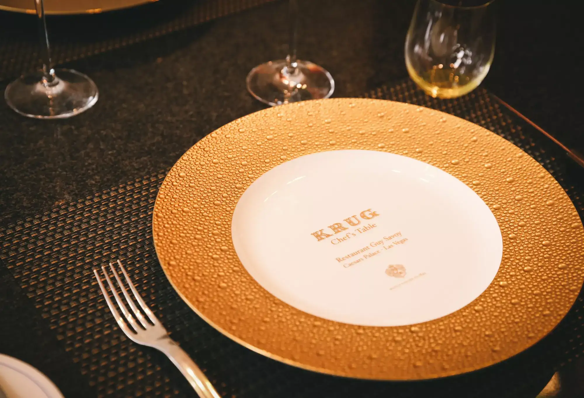 Plate from 9-course Krug dinner at Restaurant Guy Savoy