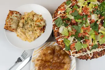 Salad Pasta Pizza at Slice Pizzeria at Horseshoe Council Bluffs