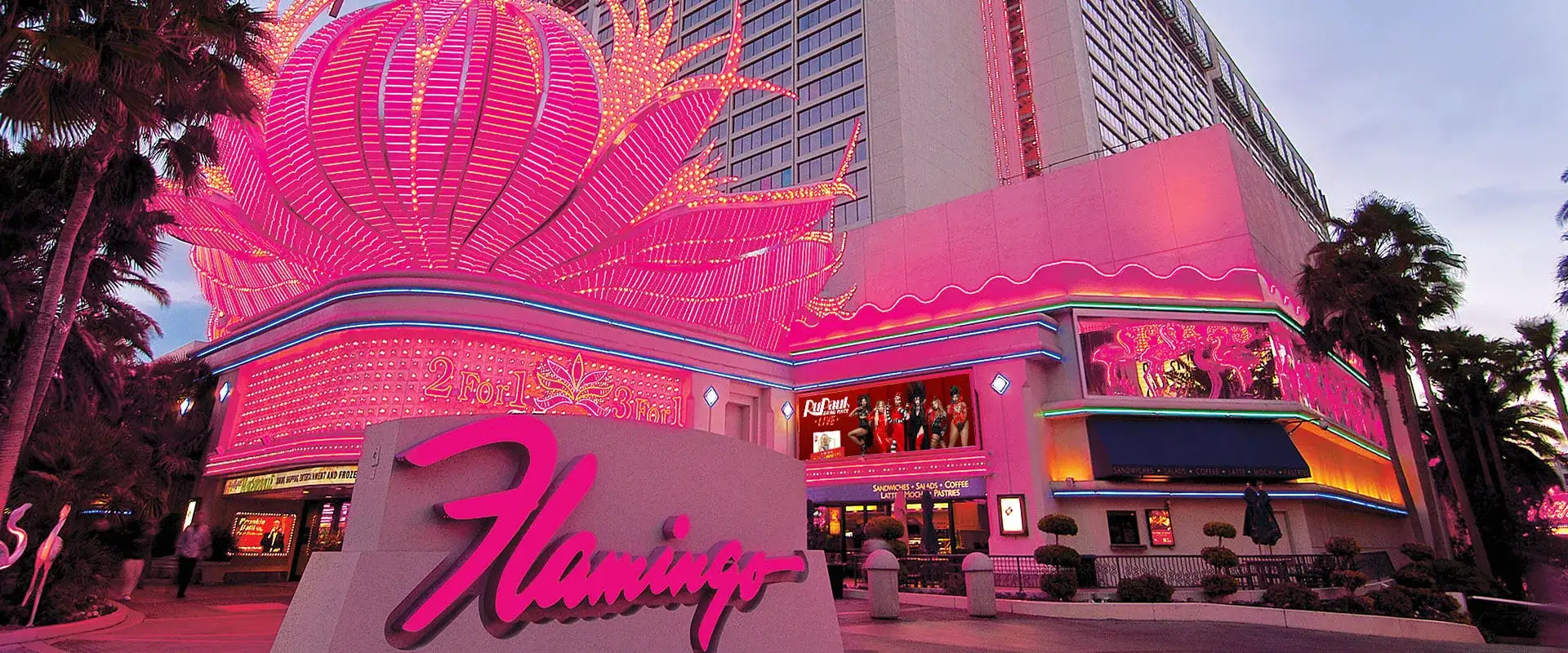 Exterior of the Flamingo Hotel and Casino Las Vegas