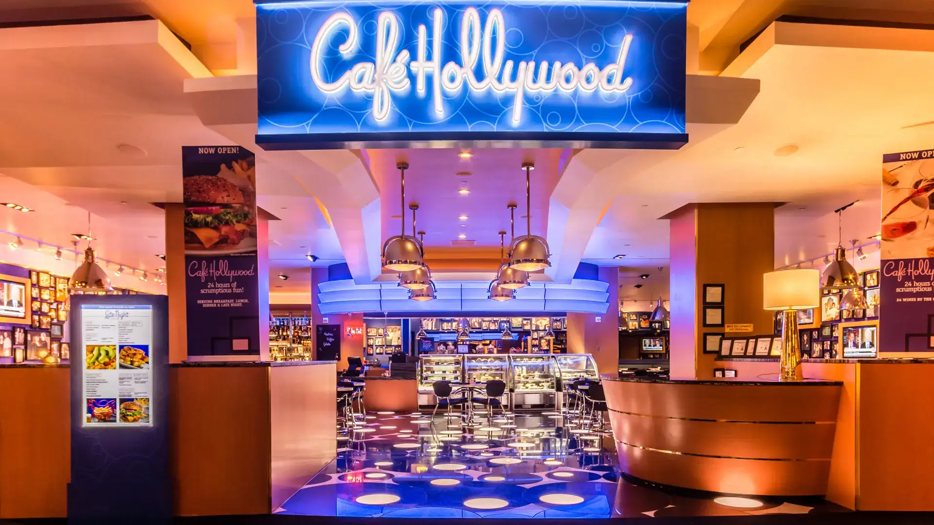 Entrance to Cafe Hollywood at Planet Hollywood.