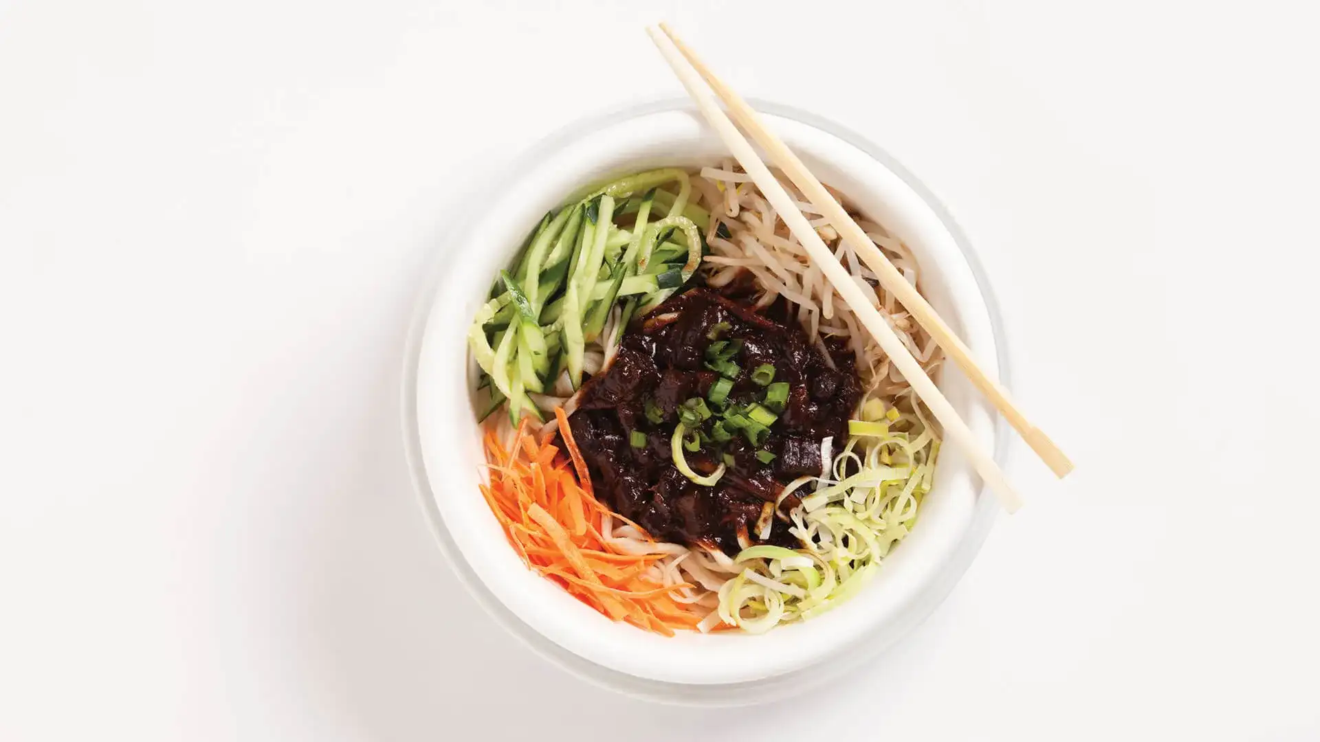 Zha Jiang Noodle and chopsticks from Beijing Noodle No. 9 located at Caesars Palace