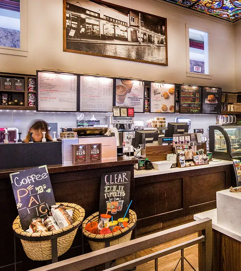 Starbucks interior counter at Silver Legacy.