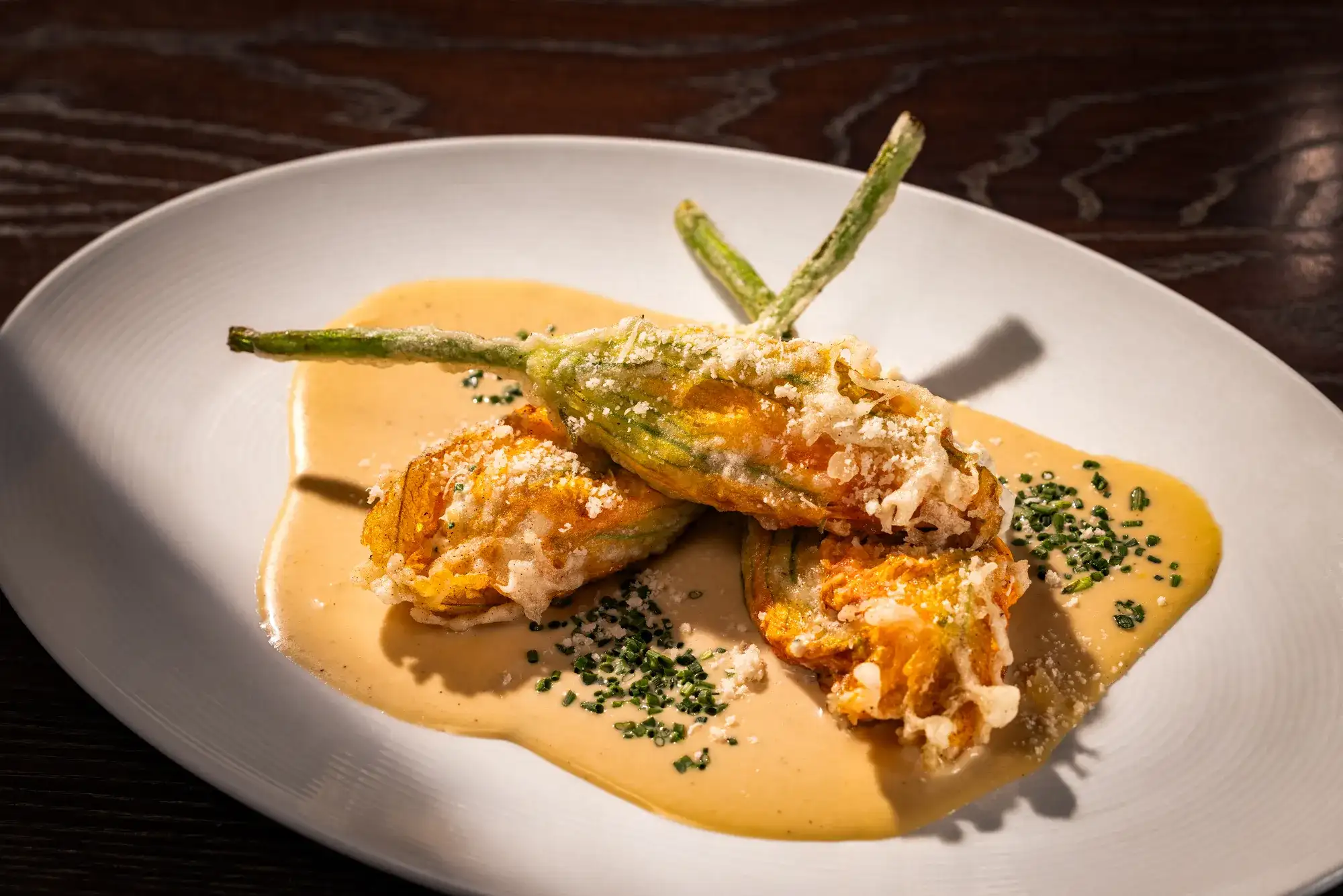 Crispy Squash Blossoms at Amalfi