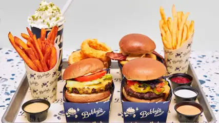 Tray of food from Bobby's Burgers