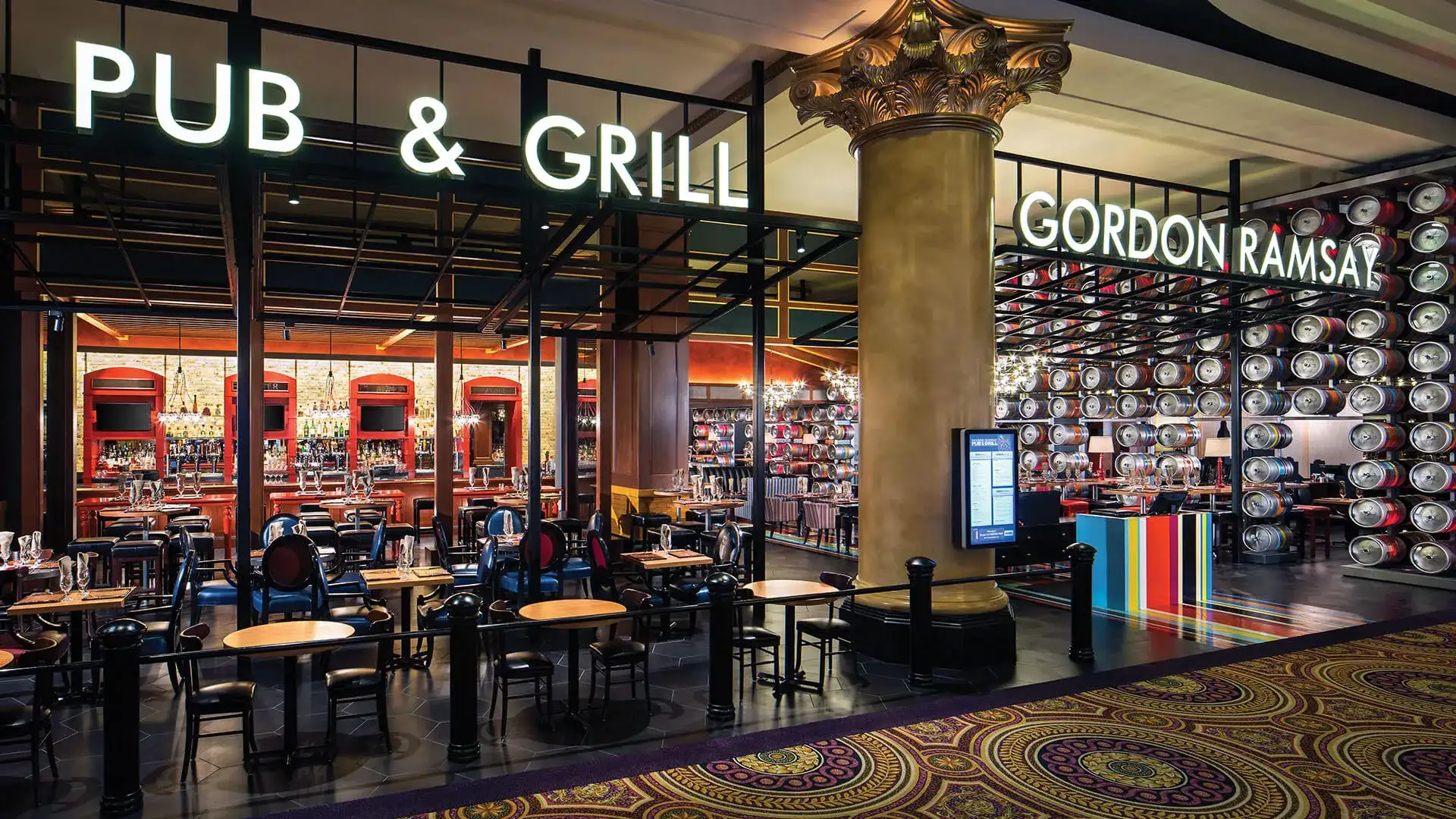 Exterior of Gordon Ramsay Pub and Grill located in Caesars Palace