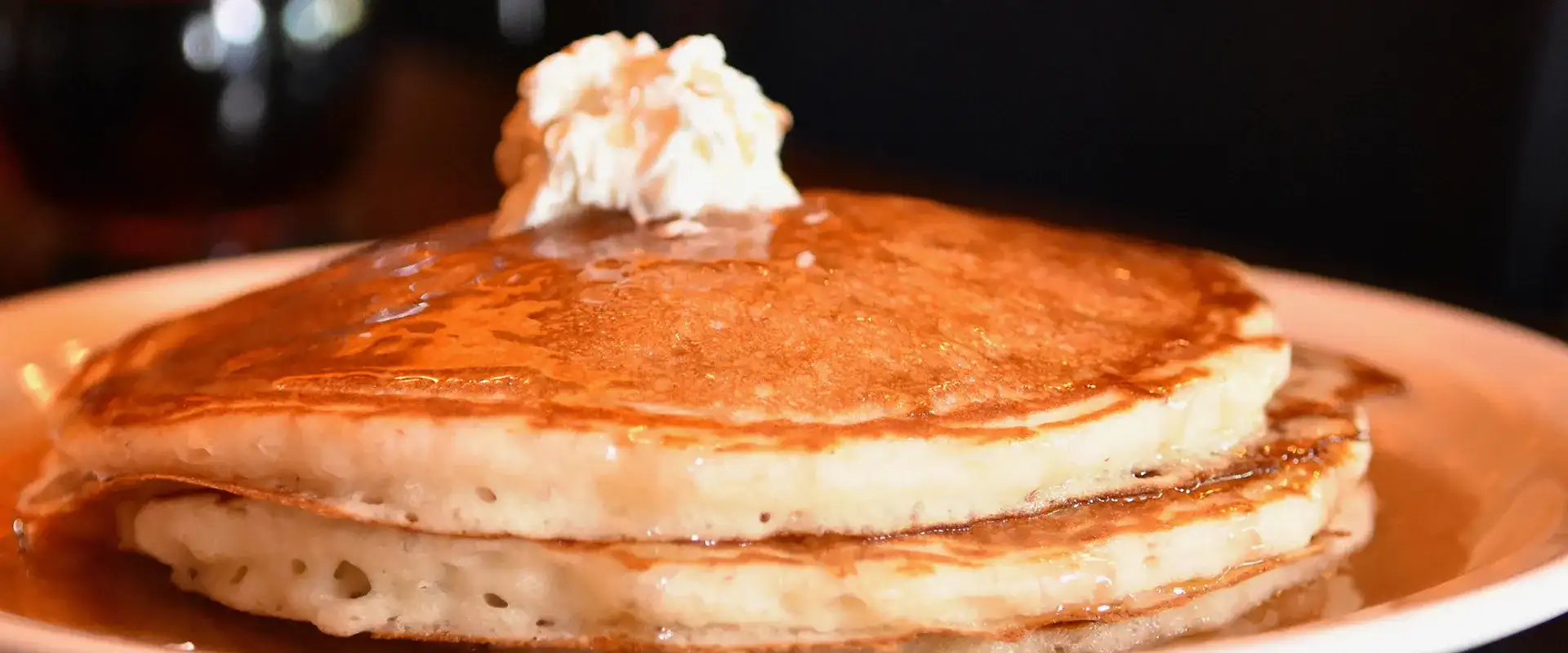 Stack of pancakes with butter and syrup 2