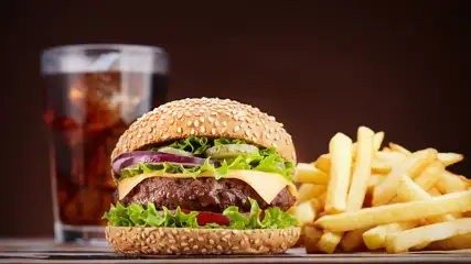 Burger and Fries at Dash Cafe