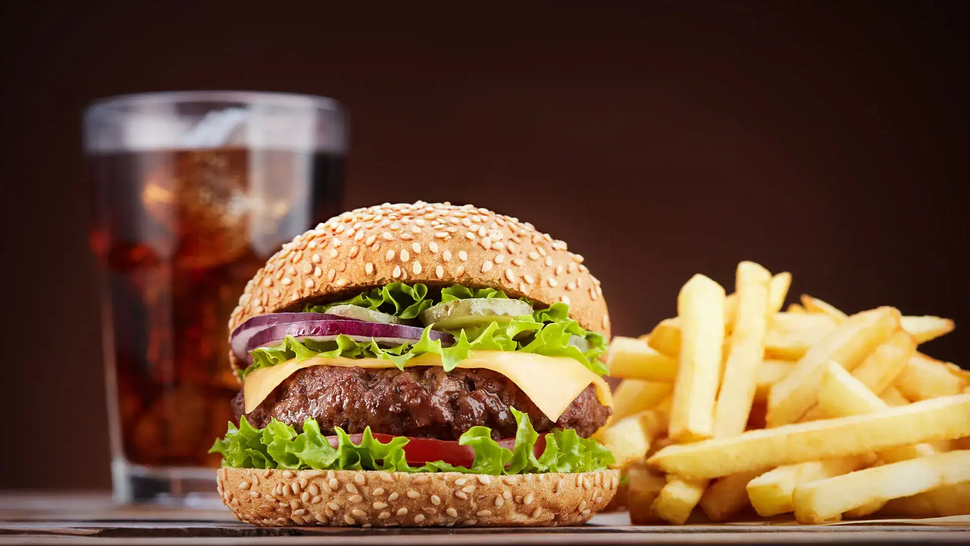 Burger and Fries at Dash Cafe