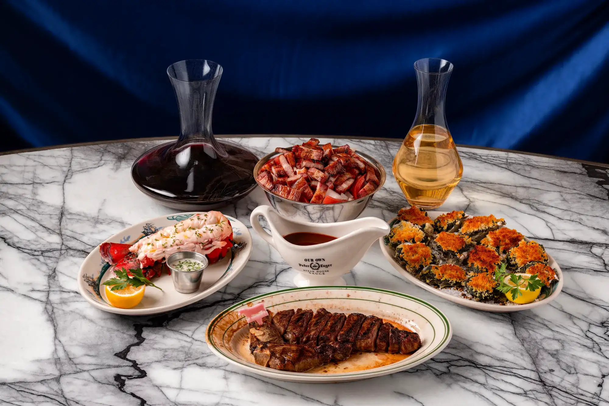 Caesars Palace 60th Anniversary F&B Menu Items at Peter Luger Steak House