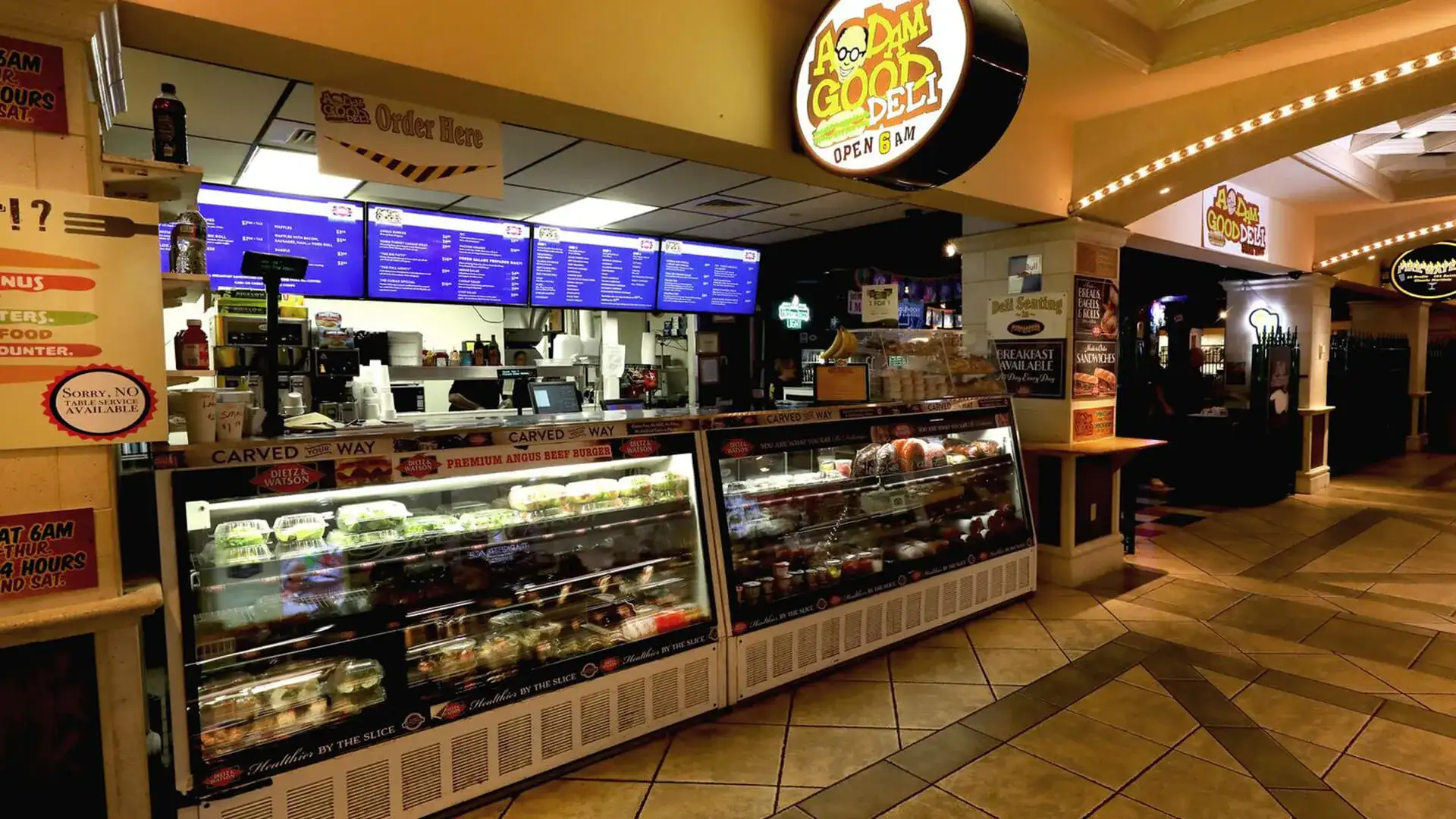 Ordering counter at A Dam Good Deli.