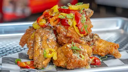 Chicken Wings at Buddy's Jersey Eats at The LINQ