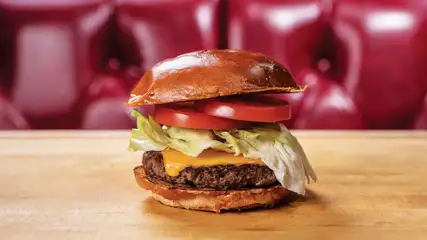 Cheeseburger on a brioche bun