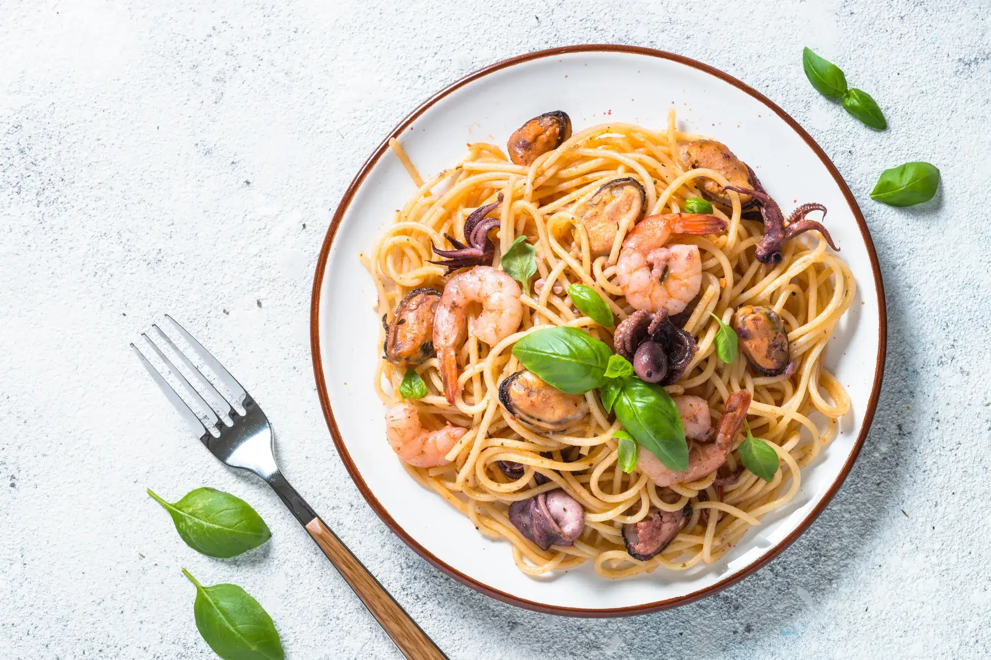 Plate of noodles