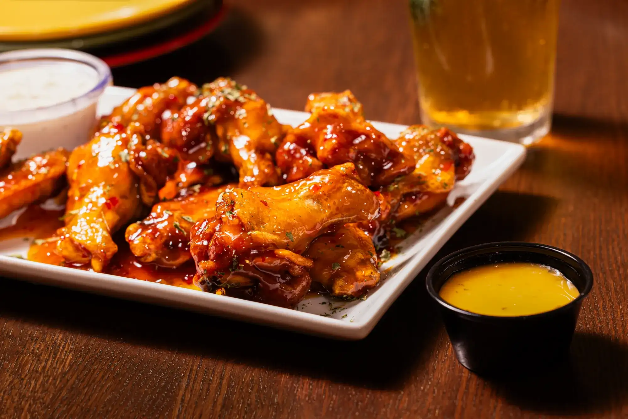 Big Waters Cafe wings on a plate