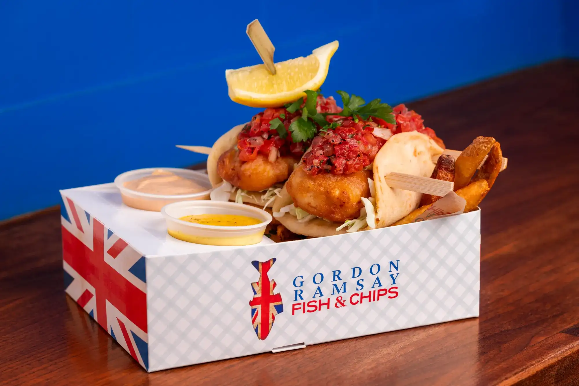 Fishwich Box at Gordon Ramsay Fish & Chips