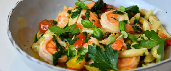 A shrimp dish at il Verde Tropicana Atlantic City