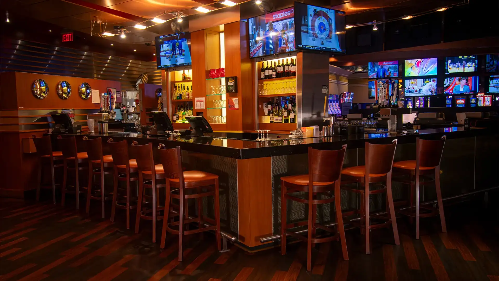 The bar at Legends Sports Bar at Caesars Windsor