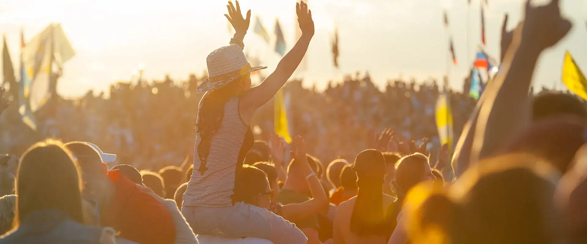 Crowd at an outdoor concert.
