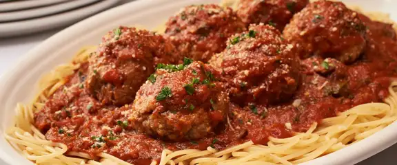 Pasta and Meatballs from Carmine's.