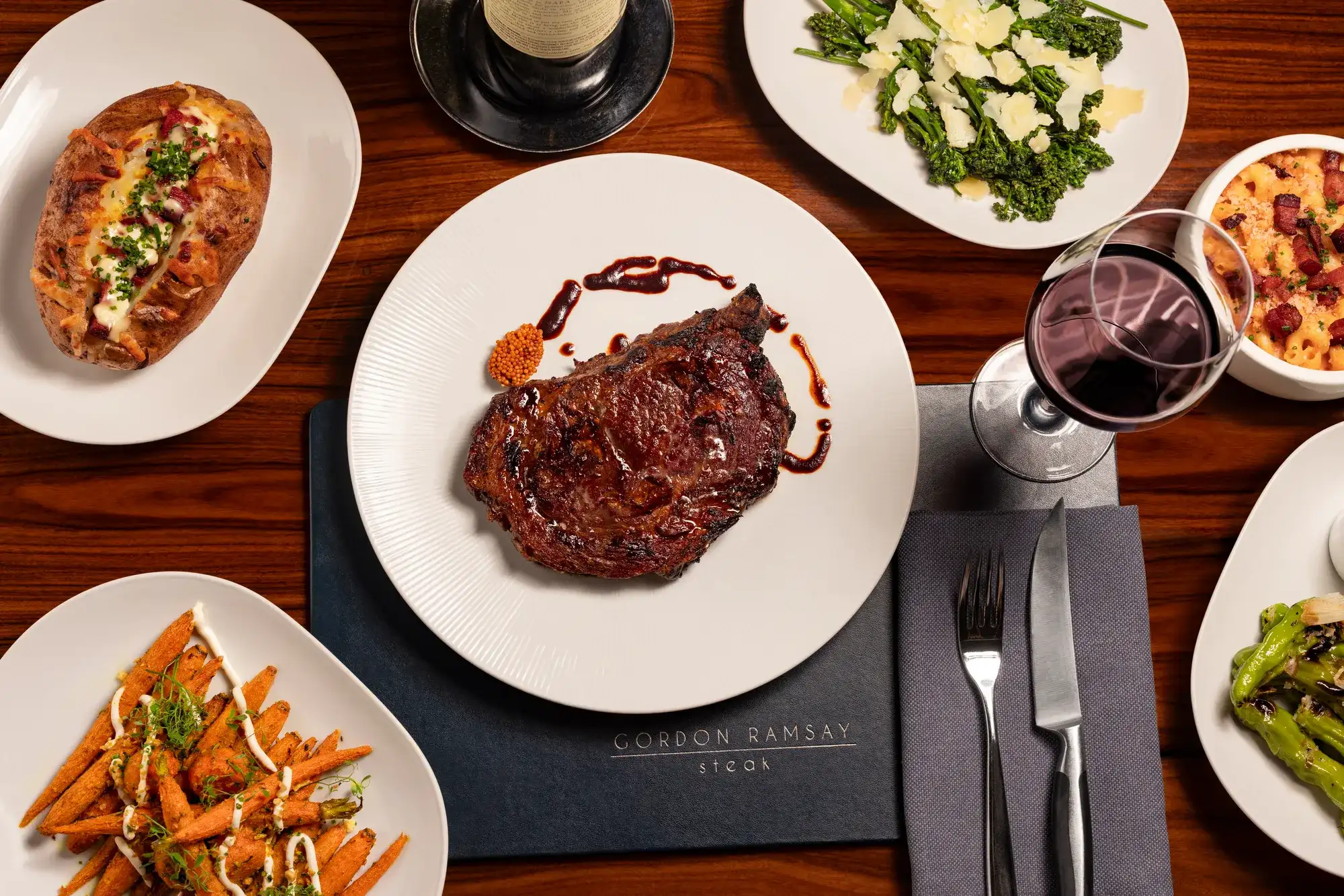 Bourbon Aged Ribeye at Gordon Ramsay Steak