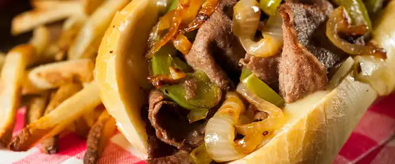 Philly Cheesesteak with fries