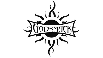 Godsmack logo in black on a white background