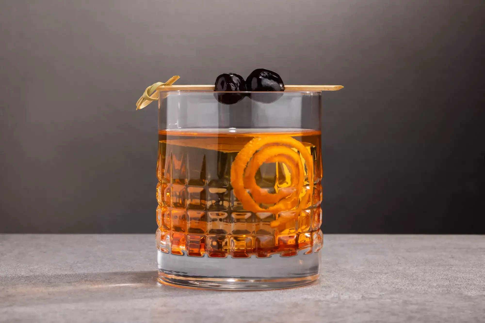 Old fashioned cocktail
