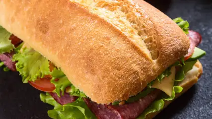 Sandwich with fresh ingredients.