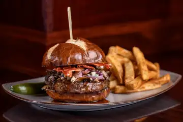 Drunken Bull Burger at Buckinghams Bistro at Grand Victoria Casino