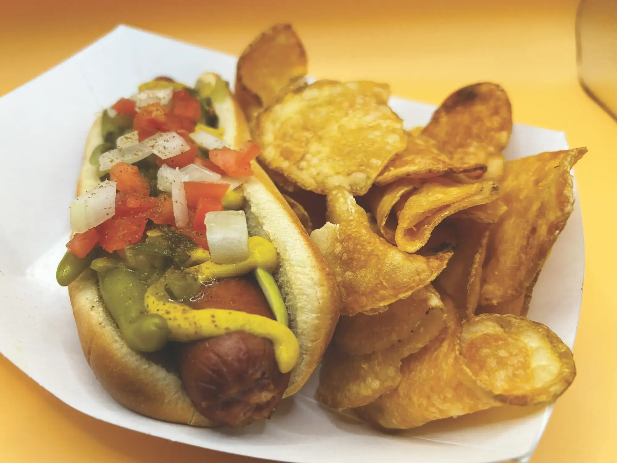 Chicago Dog at Cross Street Grill at Harrah's Joliet