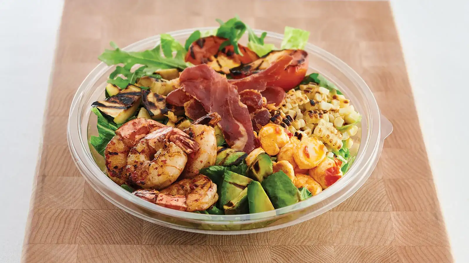 California Chopped Salad with Grilled Shrimp Salad from Pronto by Giada inside of Caesars Palace