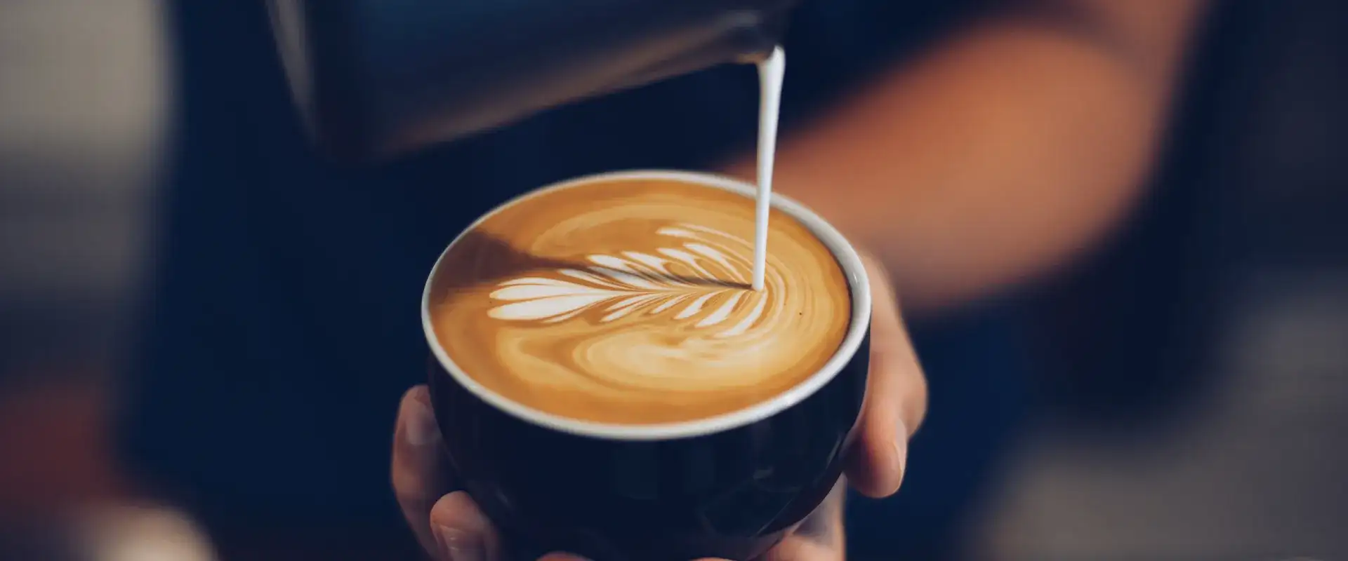 Barista and latte art.