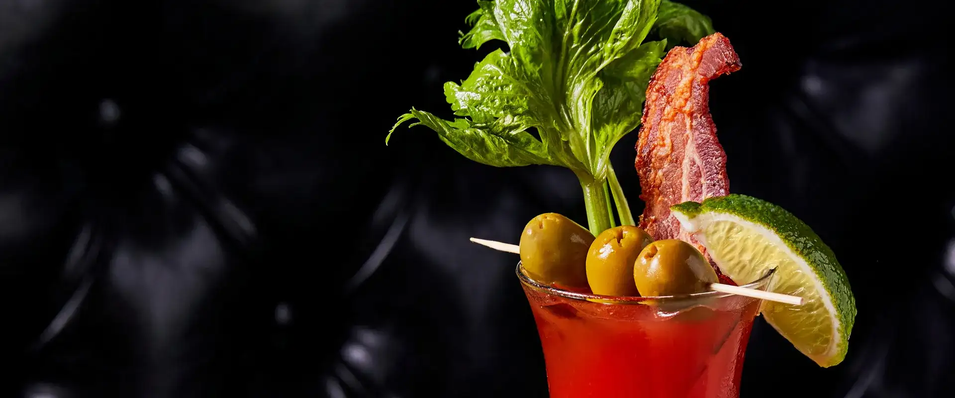 Bloody Mario from Cafe Americano with bacon and olives.
