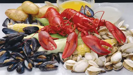Seafood platter with sides