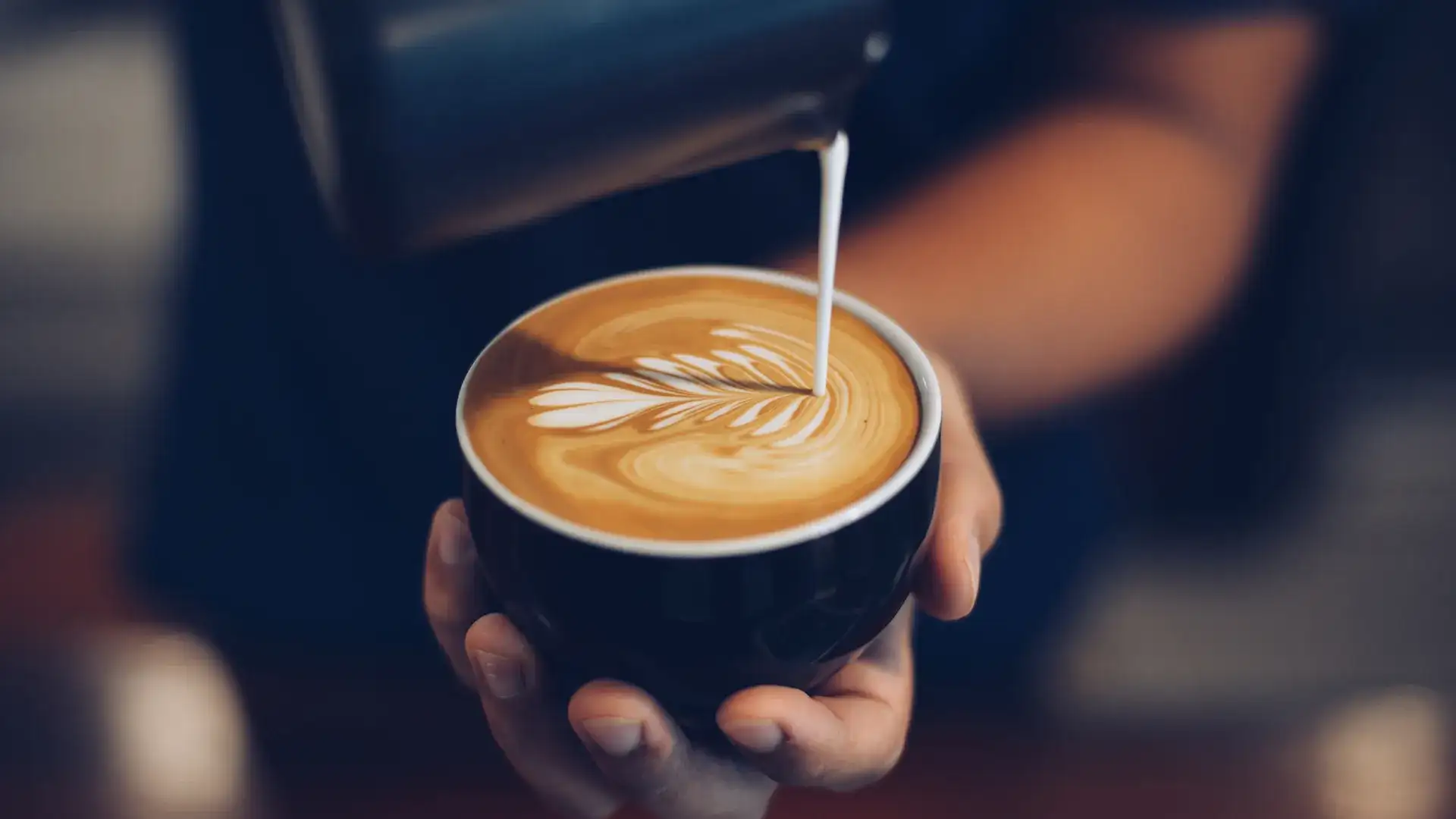 Barista and latte art.