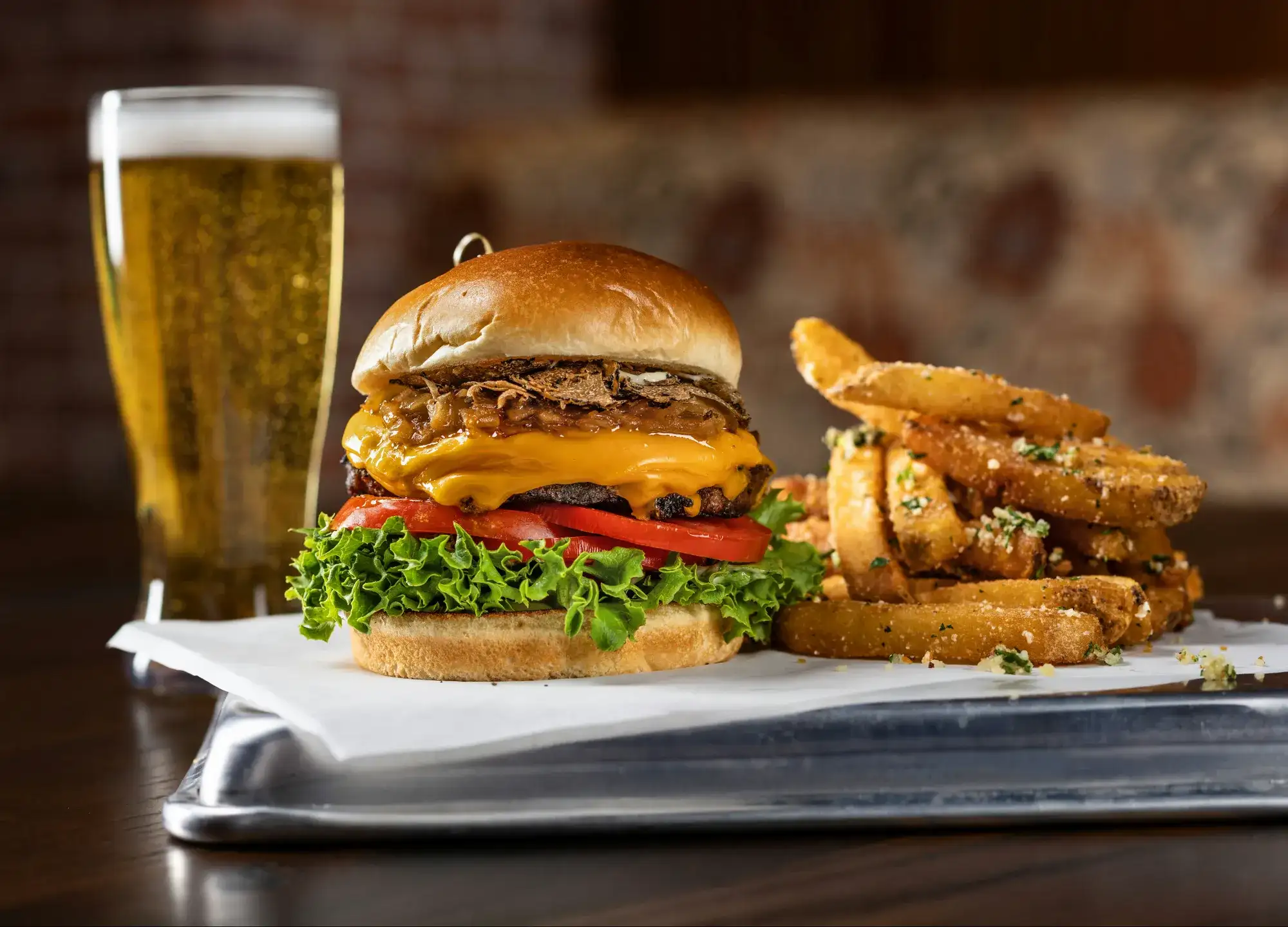 Burger and Beer at Bottled Blonde