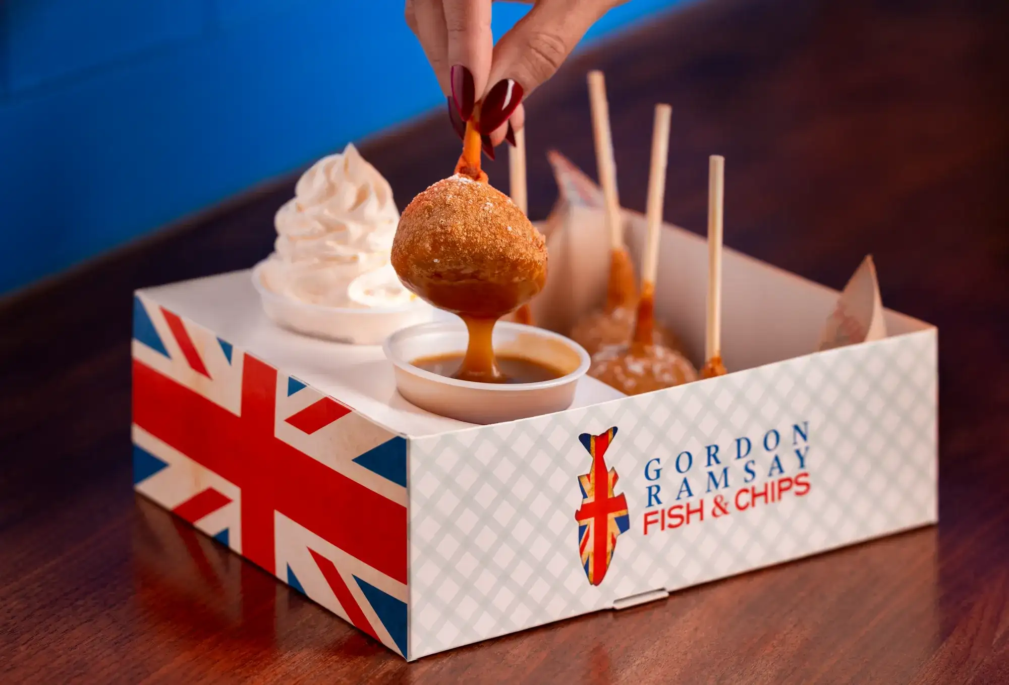 Sticky Toffee Pops at Gordon Ramsay Fish & Chips