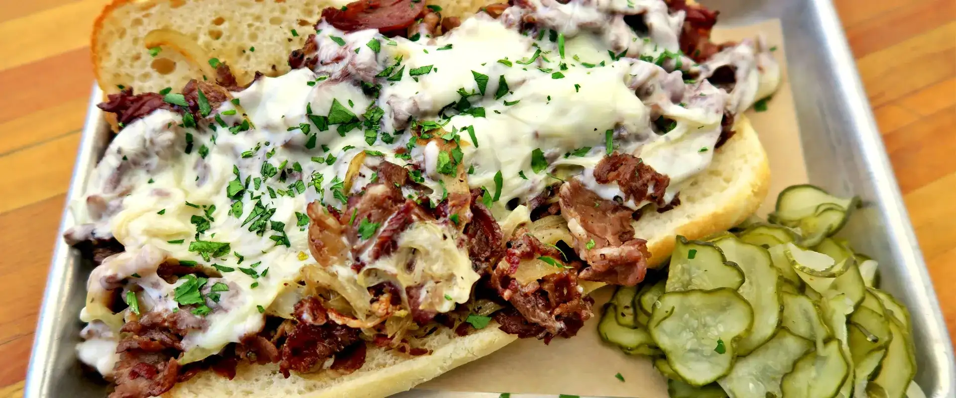 Beer Park Philly Cheesesteak