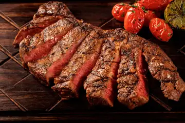 Ribeye steak at Neros