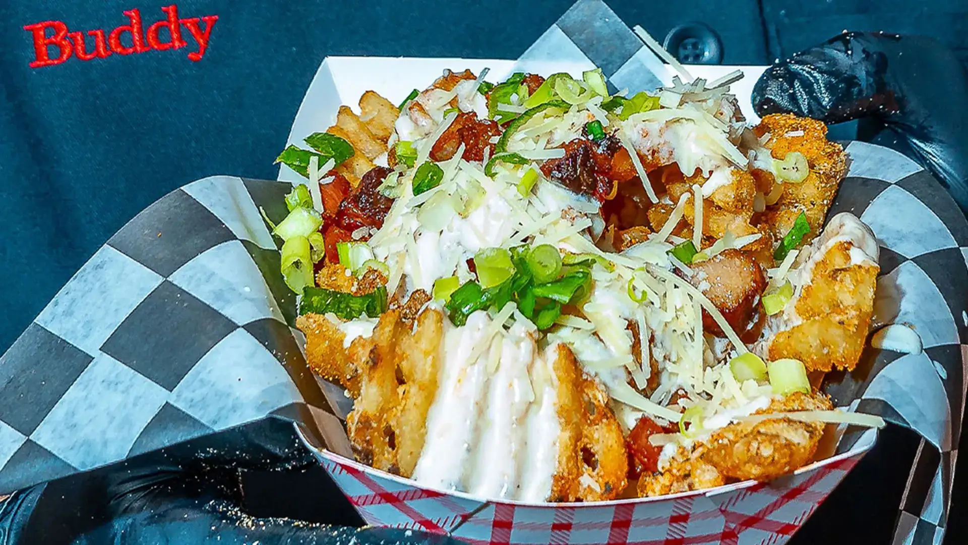 Sandwich and fries from Buddy's Jersey Eats at the LINQ in Las Vegas