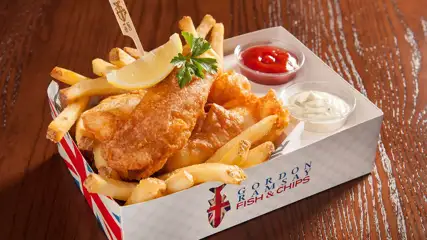 Fish and Chip Combo from Gordon Ramsay's Fish and Chips located at the LINQ Promenade