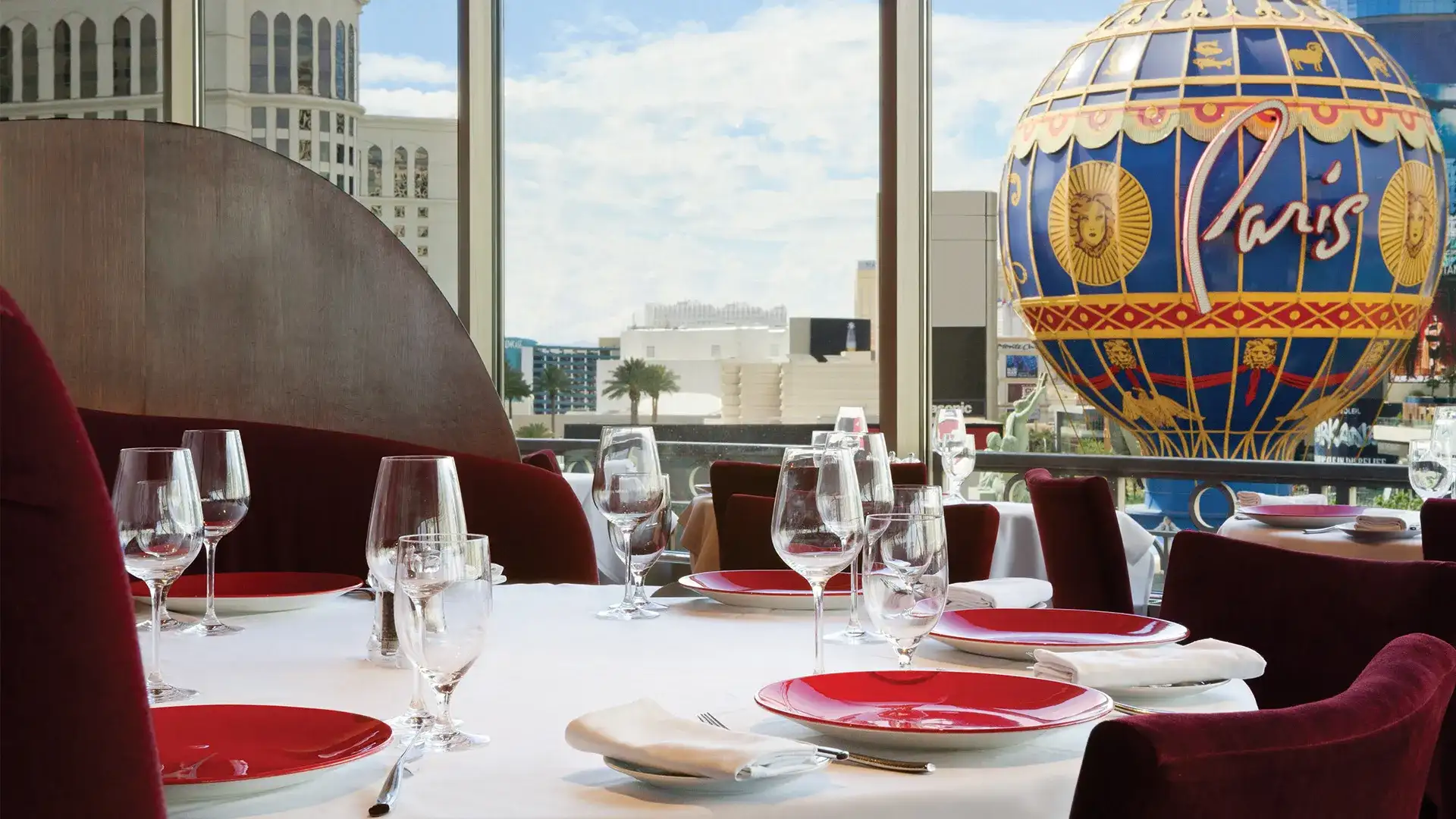 View from Eiffel Tower Restaurant at Paris Las Vegas