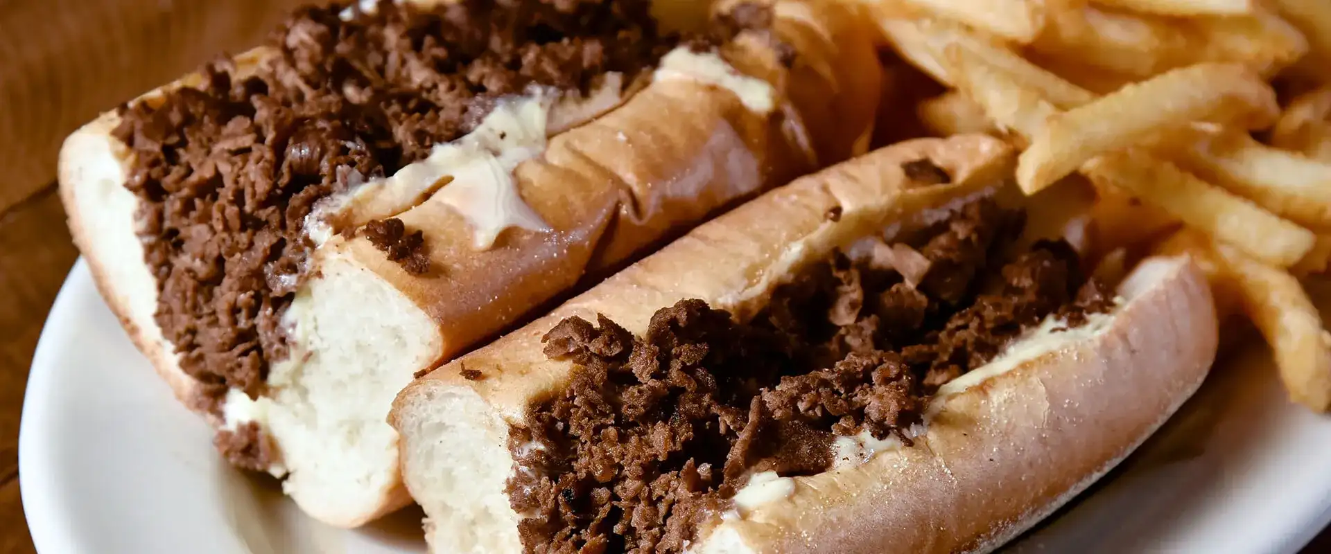 Philly Tap & Tavern cheesesteak sandwich.
