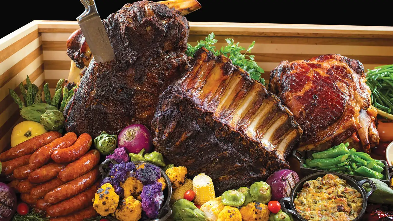 Holiday Roast at Baccanal Buffet located in Caesars Palace