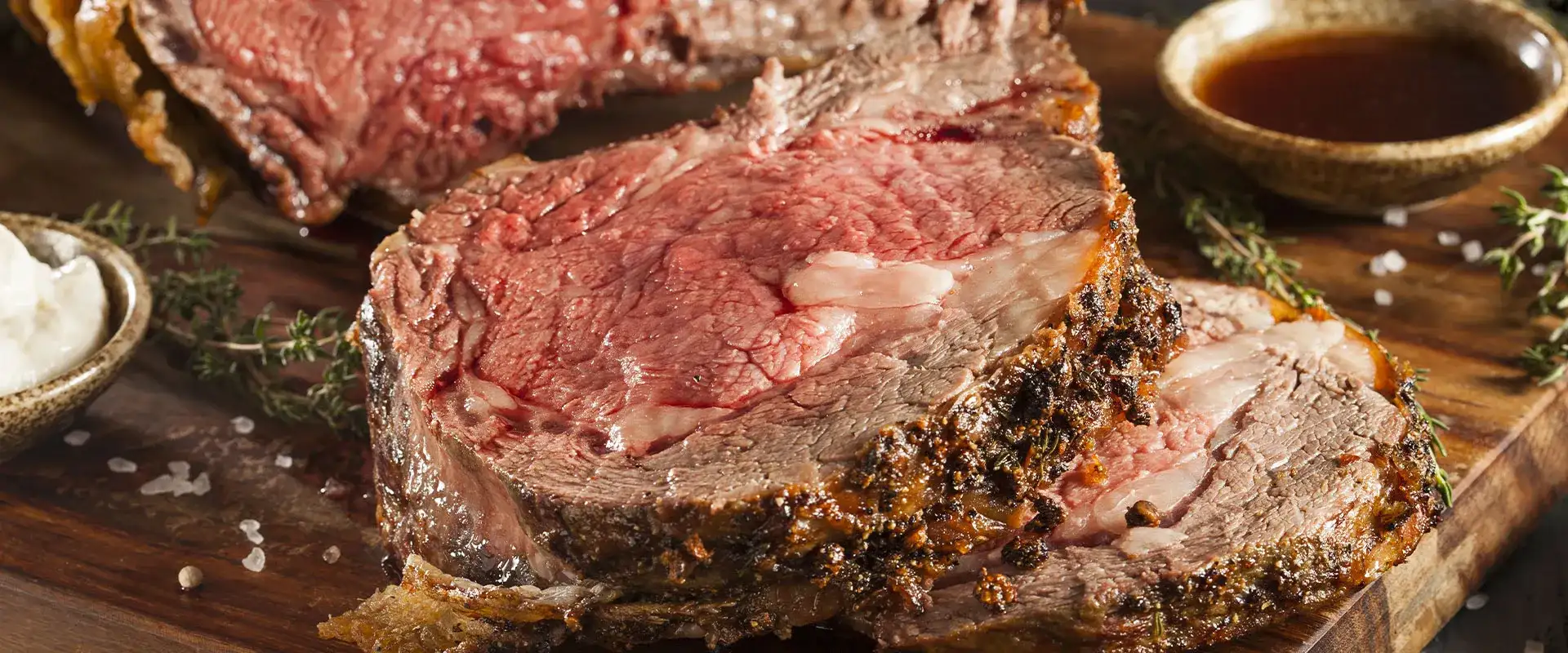 Prime Rib on a cutting board