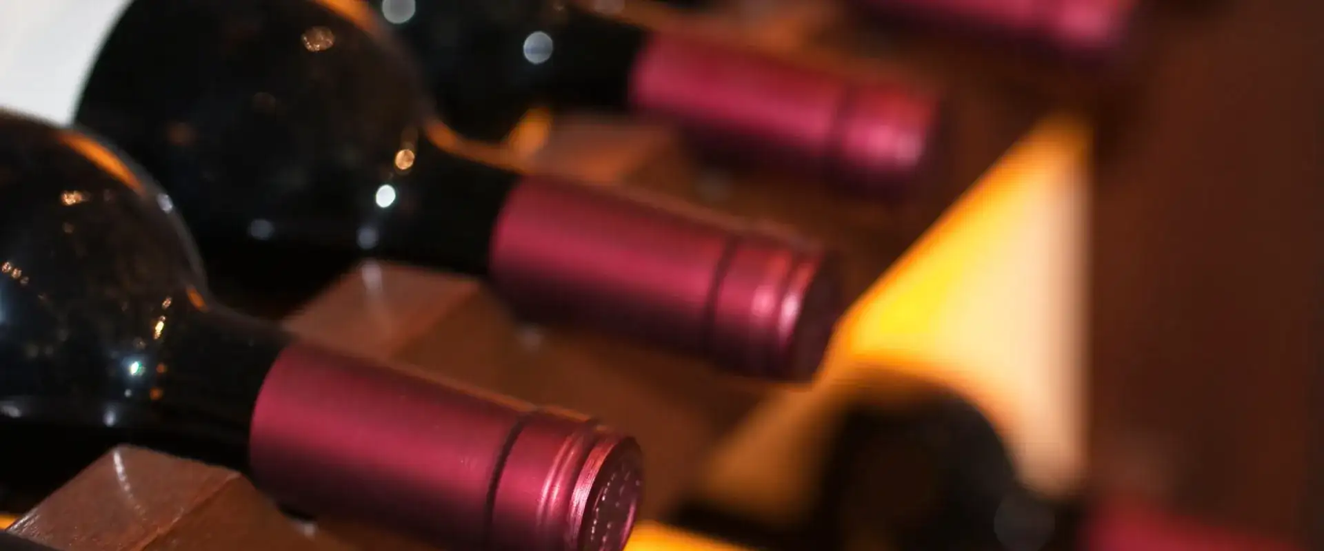 Wine bottles close-up.