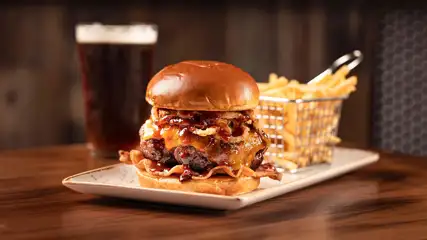 Moonshine Burger at Brew Brothers